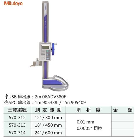 mitutoyo高度規說明書